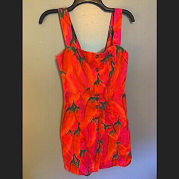 NWT! FARM RIO Red Pepper Mini Dress XS - Picture 7 of 7